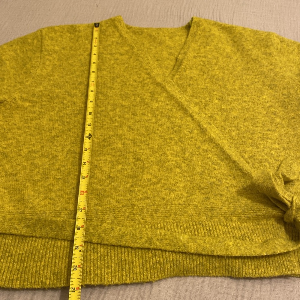 & Other Stories Lime  Green Wrap Cardigan Sweater. Size 6 (M) - Picture 7 of 10